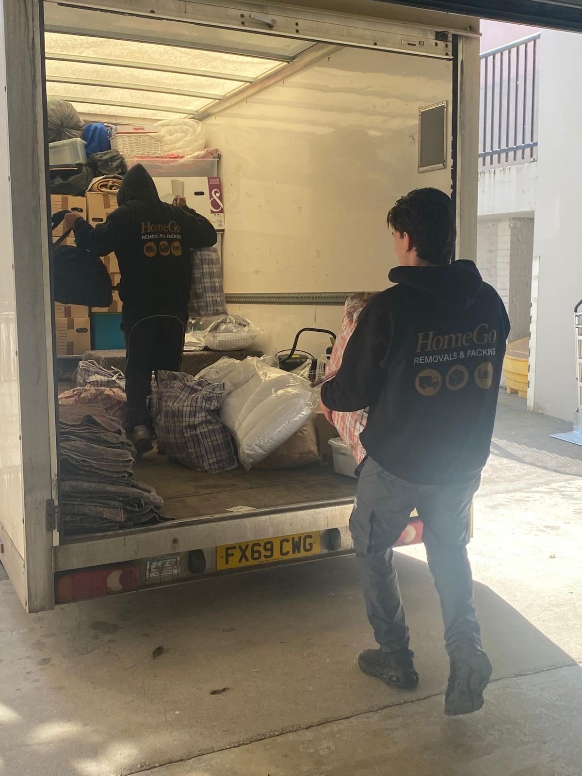 Furniture professionally packed and secured inside HomeGo removals van